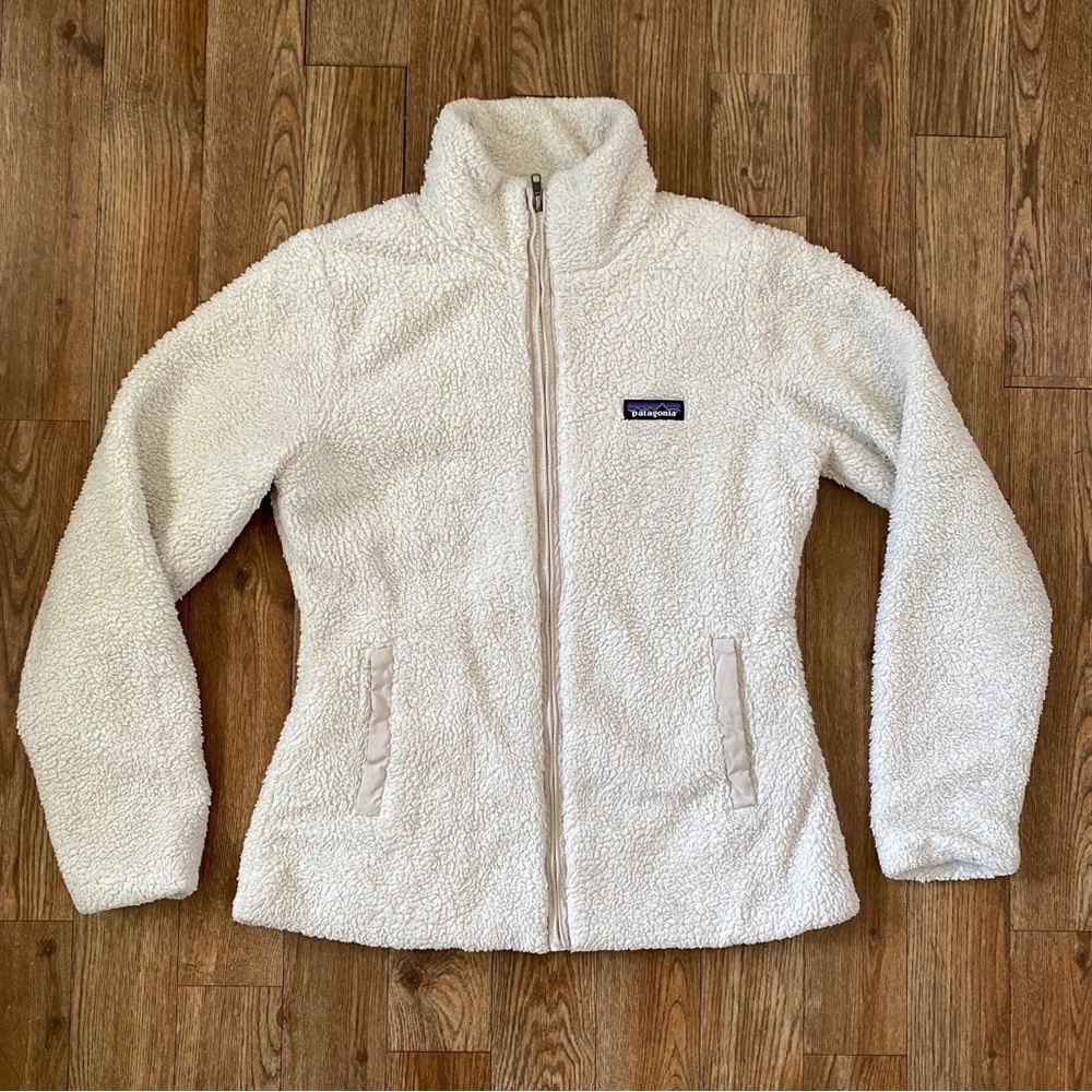 Patagonia Los Gatos Fleece Jacket Full Zip Birch White Small Lined Winter